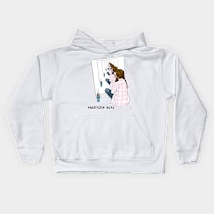 Painting girl Kids Hoodie